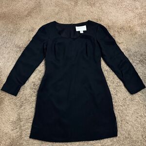 Hugo Buscati Short Silk Dress Black Long Sleeve size 10 Vintage Upcycle Project